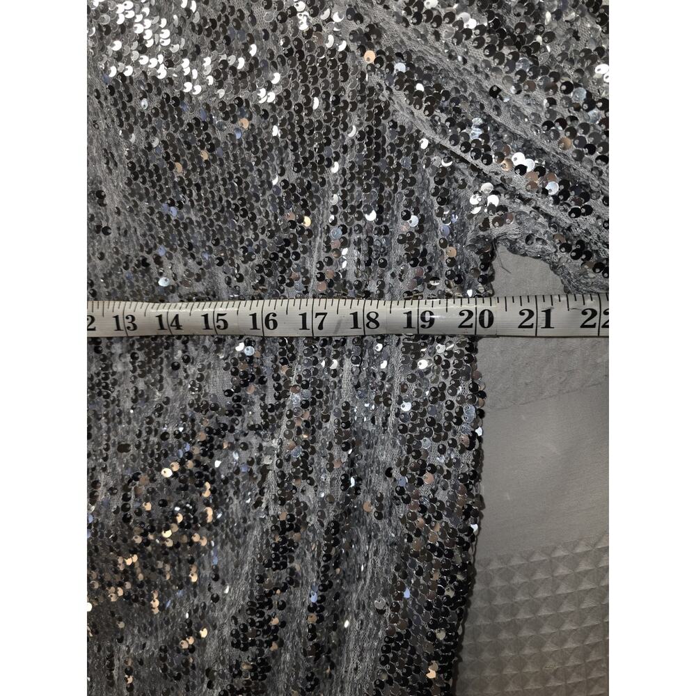 Simply Vera Vera Wang Gold Sequin Blouse Balloon Sleeve Party Top Size Medium - Picture 3 of 6